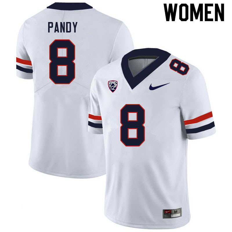 Women #8 Anthony Pandy Arizona Wildcats College Football Jerseys Sale-White